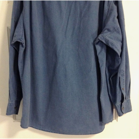 VTG Redhead Denim Shirt Mens 2XL Blue Shacket Button-up Long Sleeve Workwear - Picture 8 of 11